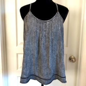 MAURICES DISTRESSED LOOK FLOWY TOP SZ L